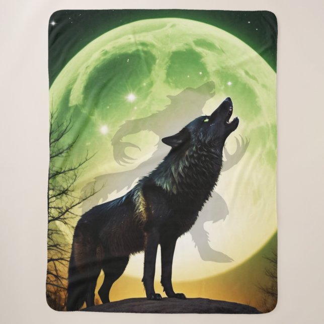 The Werewolf Howl Sherpa Blanket (Front)