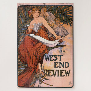The west end review by Alphonse Mucha Jigsaw Puzzle