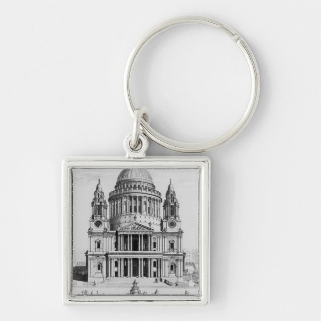 The West Prospect of St. Paul's Cathedral Key Ring (Front)