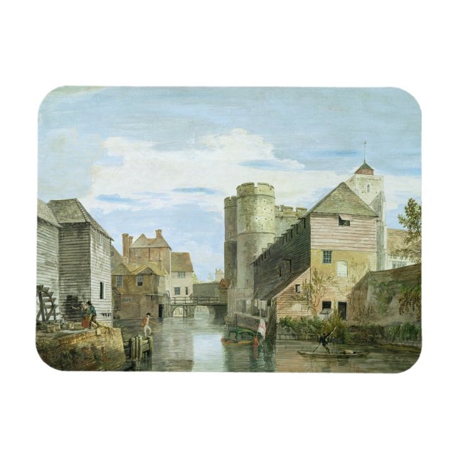 The Westgate, Canterbury (bodycolour on paper) Magnet (Horizontal)