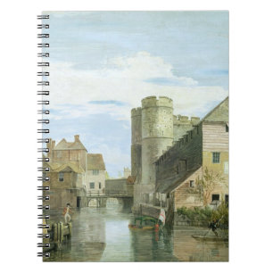 The Westgate, Canterbury (bodycolour on paper) Spiral Notebook