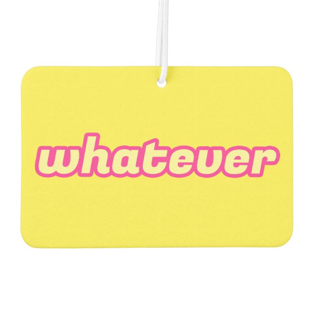 The 'Whatever' Art Car Air Freshener (Back)
