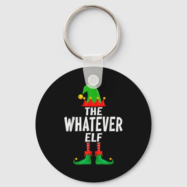 The Whatever Elf Matching Family Christmas  Key Ring (Front)