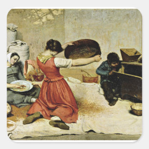 The Wheat Sifters, fine art, Square Sticker