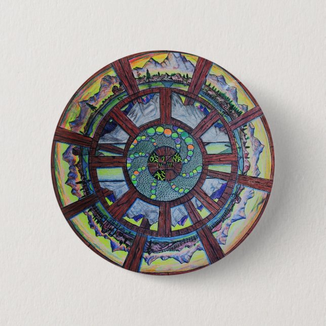 The Wheel of Time Gift Line 6 Cm Round Badge (Front)