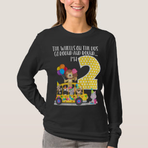 The Wheels On The Bus 2nd Birthday 2 Yrs Old Famil T-Shirt