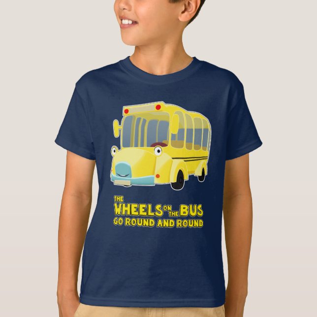The Wheels on the Bus Go Round and Round T-Shirt (Front)