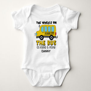 The Wheels on the Bus Go Round & Round Baby Bodysuit