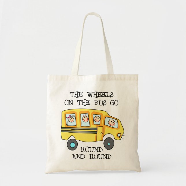 The Wheels On the Bus Tote Bag (Front)