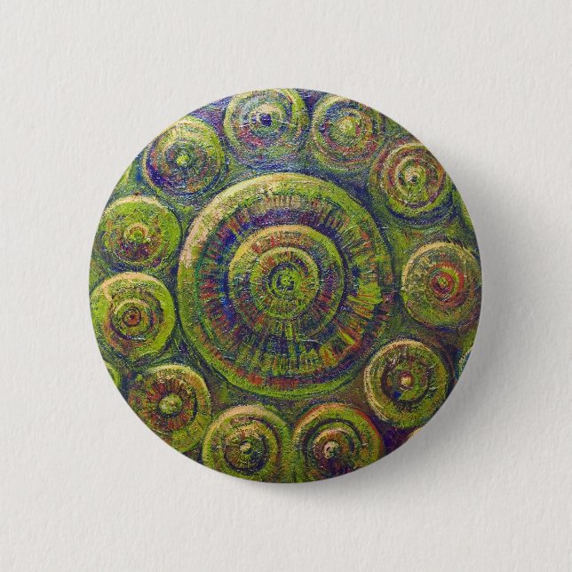 The Wheels (religious geometric symbolism) 6 Cm Round Badge (Front)
