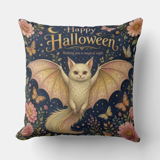 The Whimsical Winged Familiar Cushion (Front)