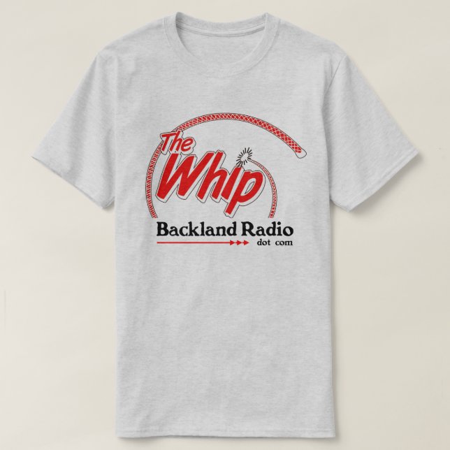 The Whip Radio Short-sleeved Tee Shirt - Ash (Design Front)