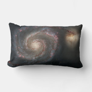 The Whirlpool Galaxy M51 & Companion in Space Lumbar Cushion