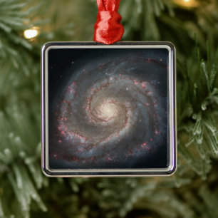 The Whirlpool Galaxy M51 & Companion in Space Metal Tree Decoration
