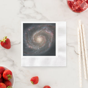 The Whirlpool Galaxy M51 & Companion in Space Napkin