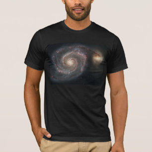 The Whirlpool Galaxy M51 & Companion in Space T-Shirt