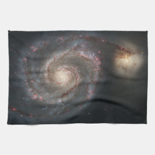 The Whirlpool Galaxy M51 & Companion in Space Tea Towel
