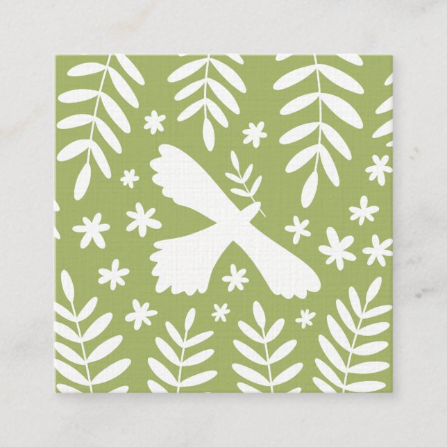 The White Bird Square Business Card (Front)