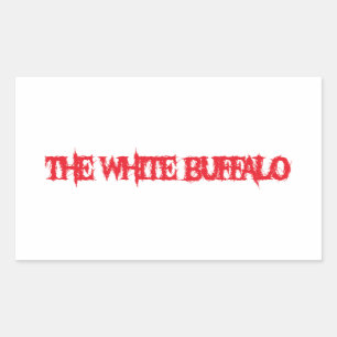 the white buffalo band rectangular sticker