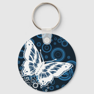 The White Butterfly Key Ring