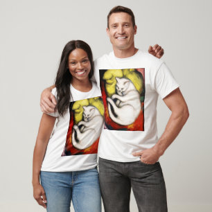 The White Cat painting by Franz Marc T-Shirt
