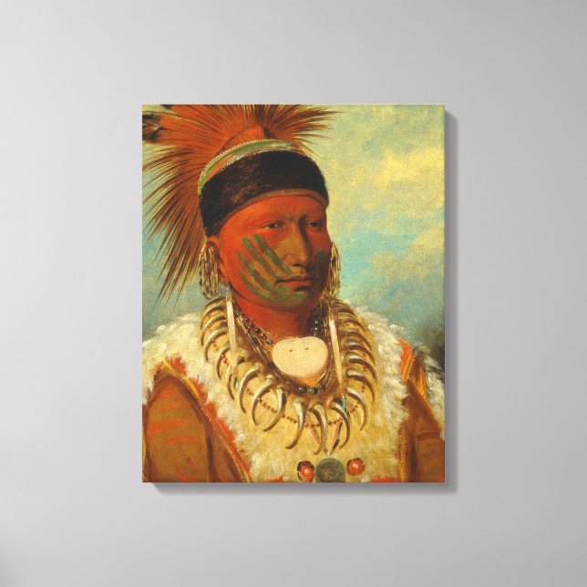 The White Cloud, Head Chief of the Iowas Canvas Print (Front)