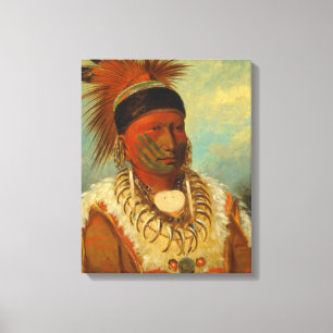 The White Cloud, Head Chief of the Iowas Canvas Print