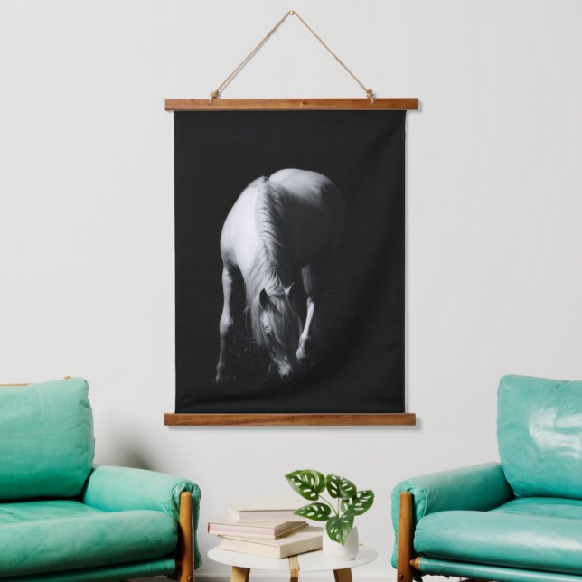 The white horse hanging tapestry (Living Room)