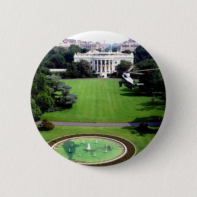 The White House 6 Cm Round Badge (Front)