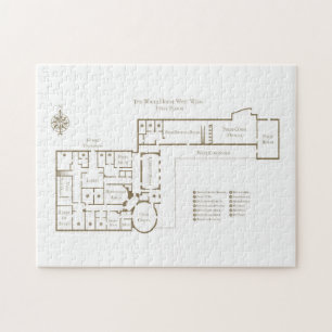 The White House floor plan first floor West Wing  Jigsaw Puzzle