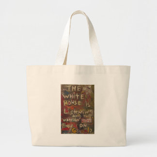 the white house is listening II Large Tote Bag