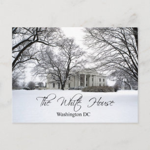 The White House on a snowy day, Washington DC Postcard