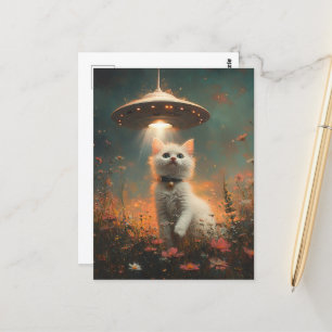 The White Kitten and a UFO Postcard