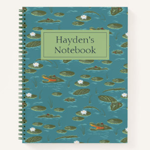 The White Lotus Alligator Waters Pattern Notebook