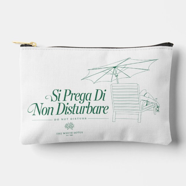 The White Lotus Do Not Disturb Accessory Pouch (Front)