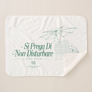 The White Lotus Do Not Disturb Sherpa Blanket