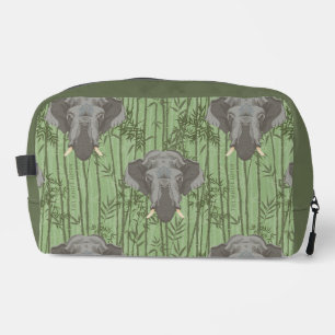 The White Lotus Majestic Elephants Pattern Dopp Kit