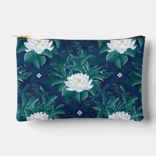 The White Lotus Midnight Lotus Pattern Accessory Pouch