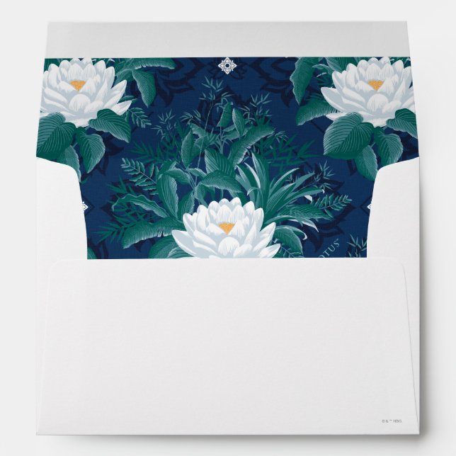 The White Lotus Midnight Lotus Pattern Envelope (Back (Bottom))