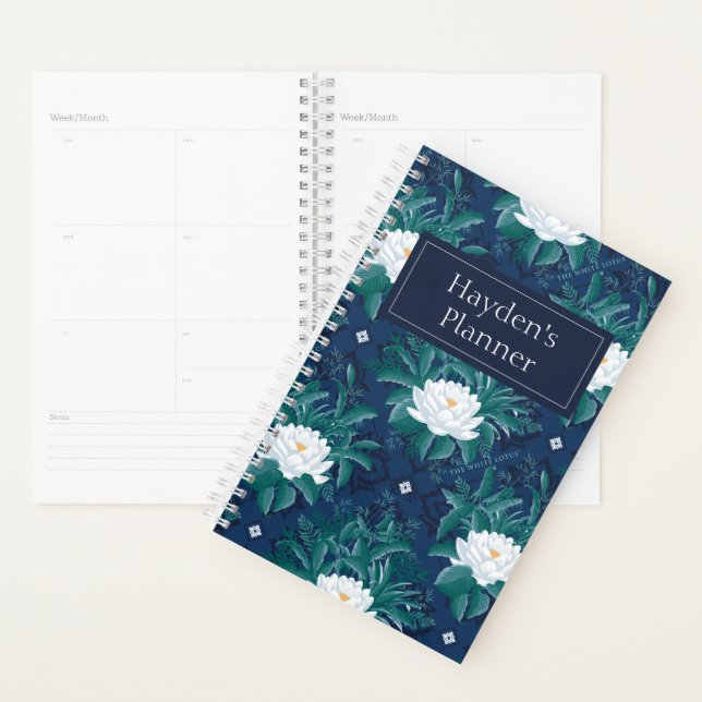 The White Lotus Midnight Lotus Pattern Planner (Display)