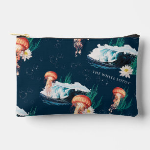 The White Lotus Ocean Jellyfish Pattern Accessory Pouch