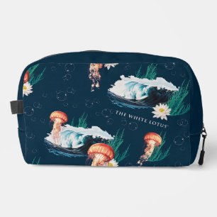 The White Lotus Ocean Jellyfish Pattern Dopp Kit