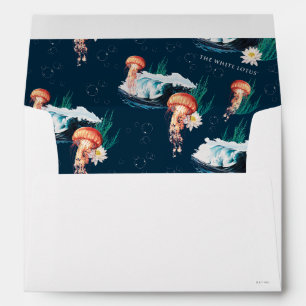 The White Lotus Ocean Jellyfish Pattern Envelope