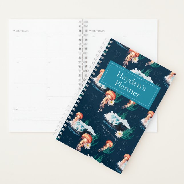 The White Lotus Ocean Jellyfish Pattern Planner (Display)