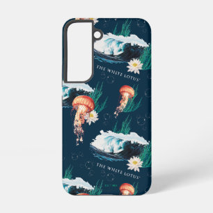 The White Lotus Ocean Jellyfish Pattern Samsung Galaxy Case
