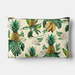 The White Lotus Pineapple Paradise Pattern Accessory Pouch