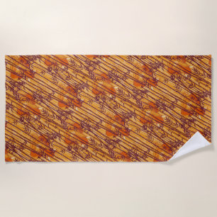 The White Lotus Sunset Safari Pattern Beach Towel