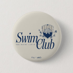 The White Lotus Swim Club 6 Cm Round Badge