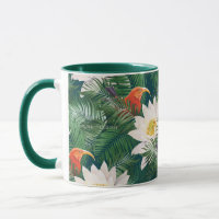 The White Lotus Tropical Birds & Lotus Pattern