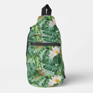 The White Lotus Tropical Canopy Pattern Sling Bag